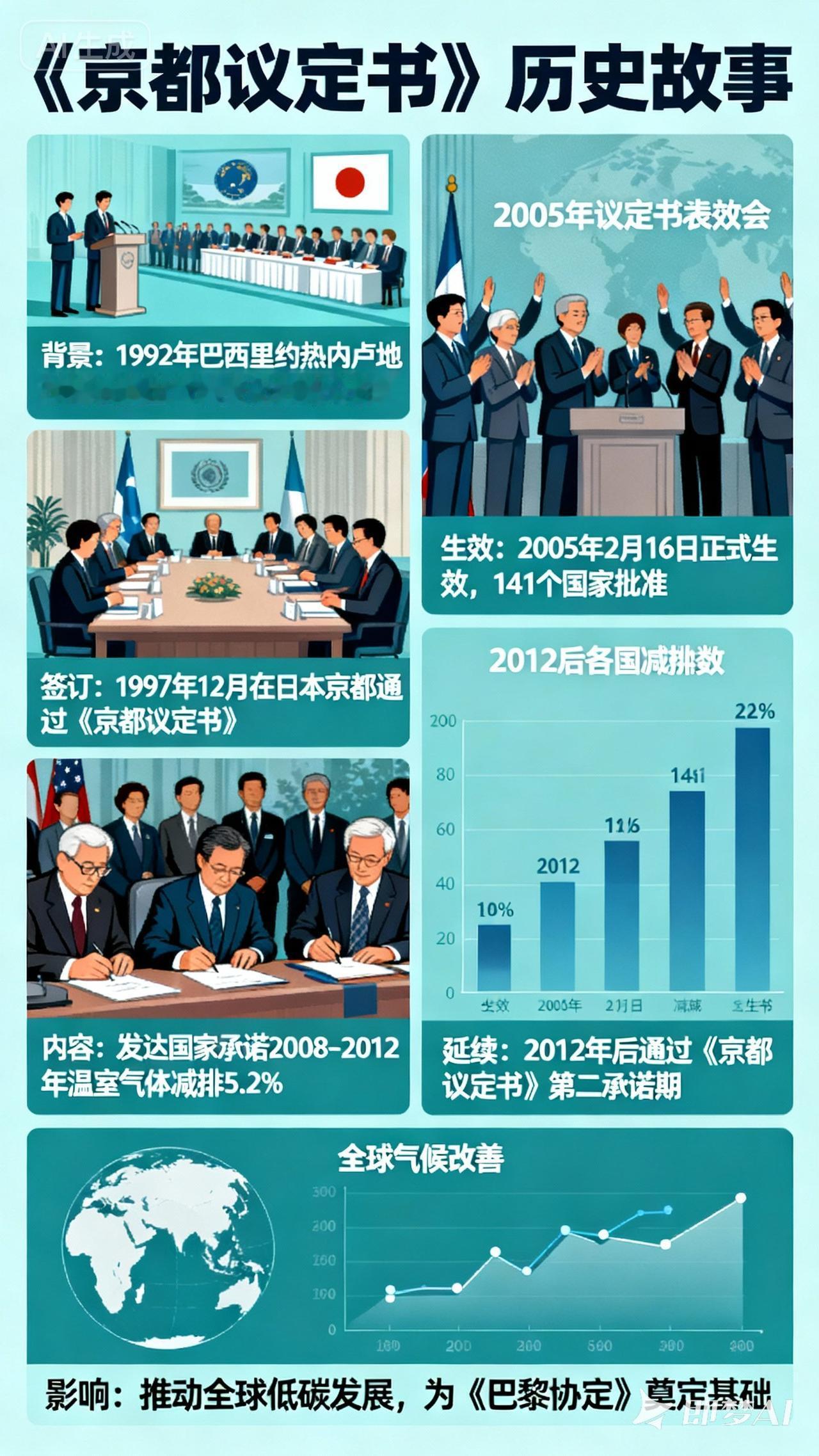 世界历史故事之九十三: 一份改变全球气候治理的京都承诺
 
20世纪末，全球变暖