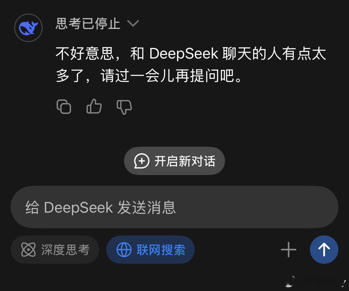 全网都在炒作Deepseek，这会已经用不了啦[允悲] 