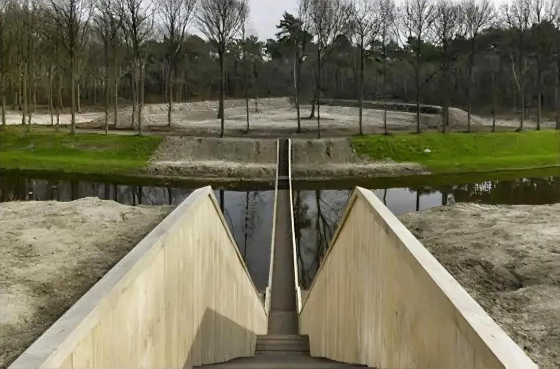 世界上最小的桥是荷兰的摩西桥。这座桥全长不到7米，宽不足1米，两端分别为荷兰和德