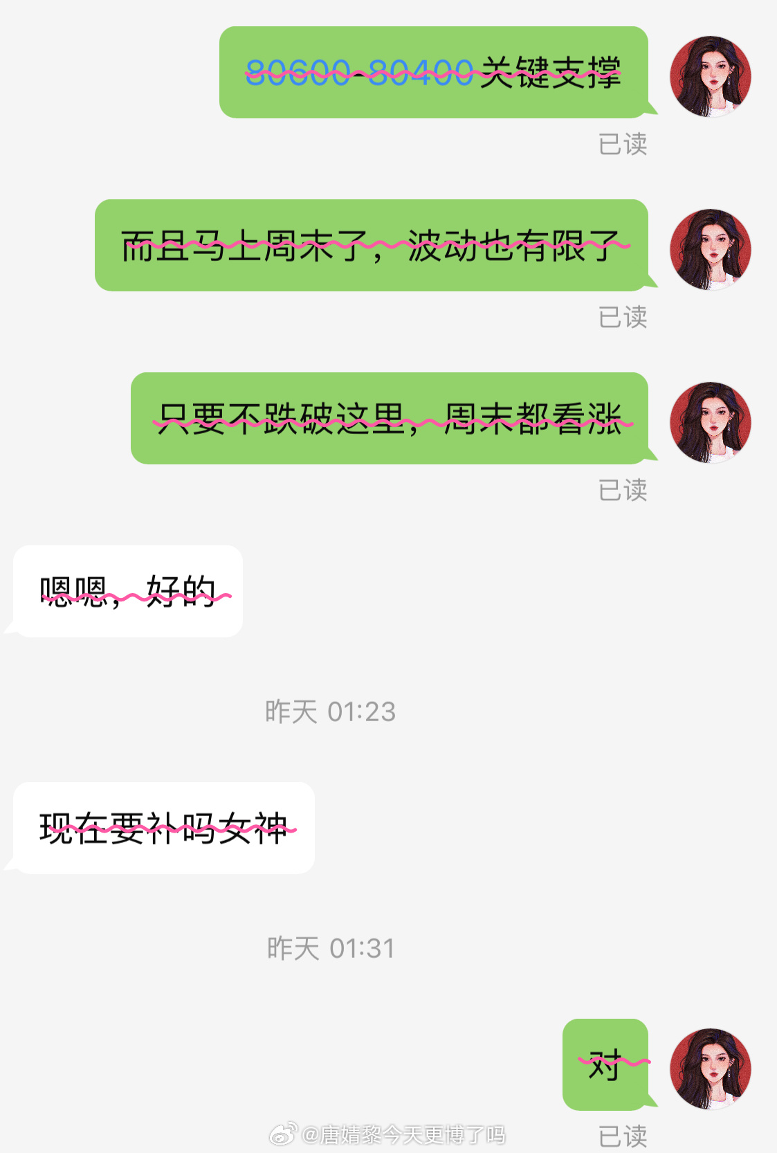 大饼周末震荡反弹，符合预期。小时线只要站稳82100-82300，就别急着做箜了