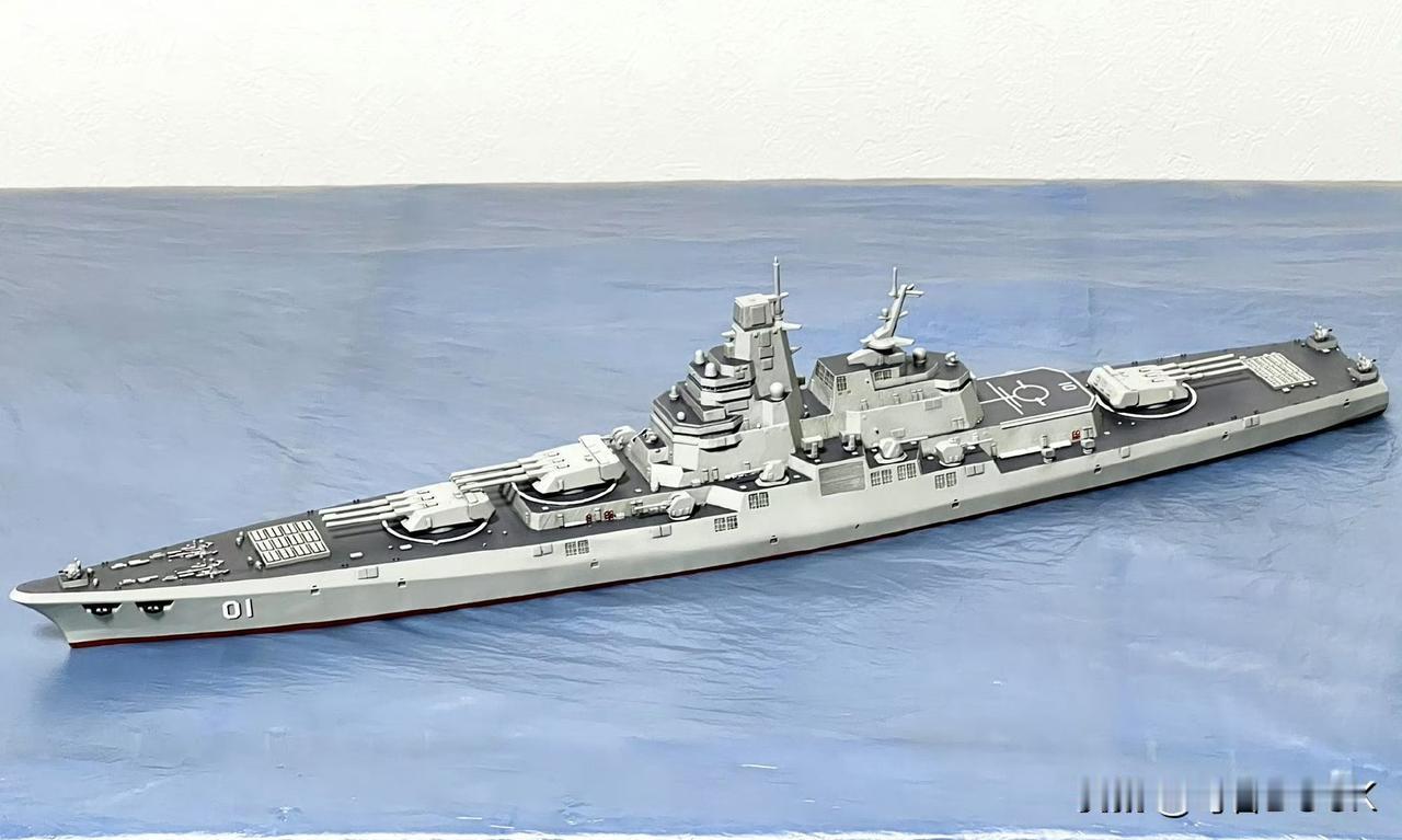 日本网友想象中的中国海军巡洋舰
来看看日本网友DUY的中国巡洋舰吧，你觉得这个配