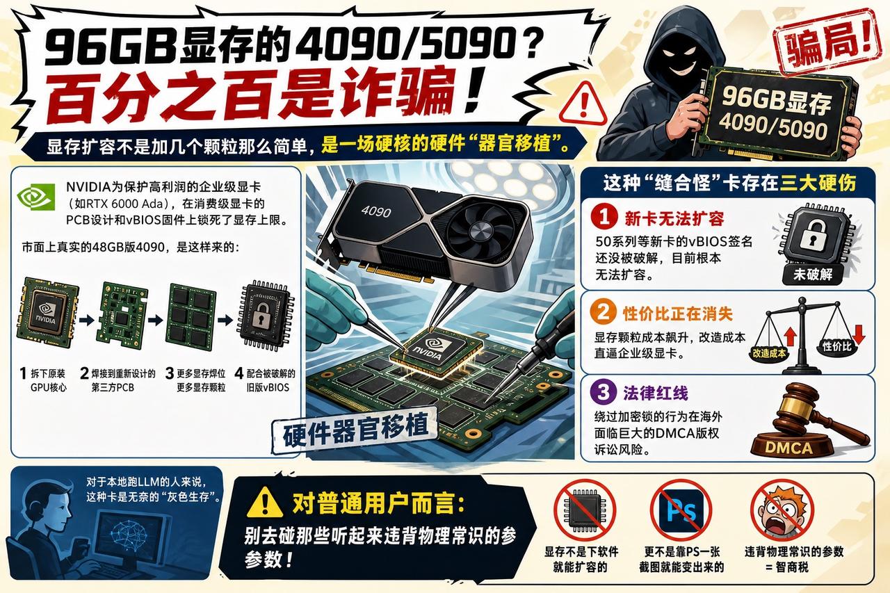 【别让VRAM焦虑蒙蔽双眼：揭秘48GB显卡背后的“缝合怪”真相】

最近大模型