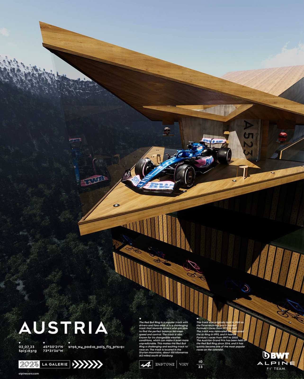 2023F1奥地利大奖赛~ALPINE海报鉴赏🎨#2023F1奥地利大奖赛# 