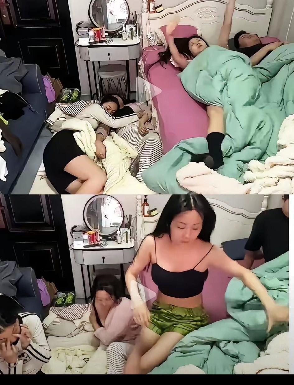 一男三女合租，为了生活，共同在一个屋檐下居住。
有网友赞叹：真是羡慕这个男的，这