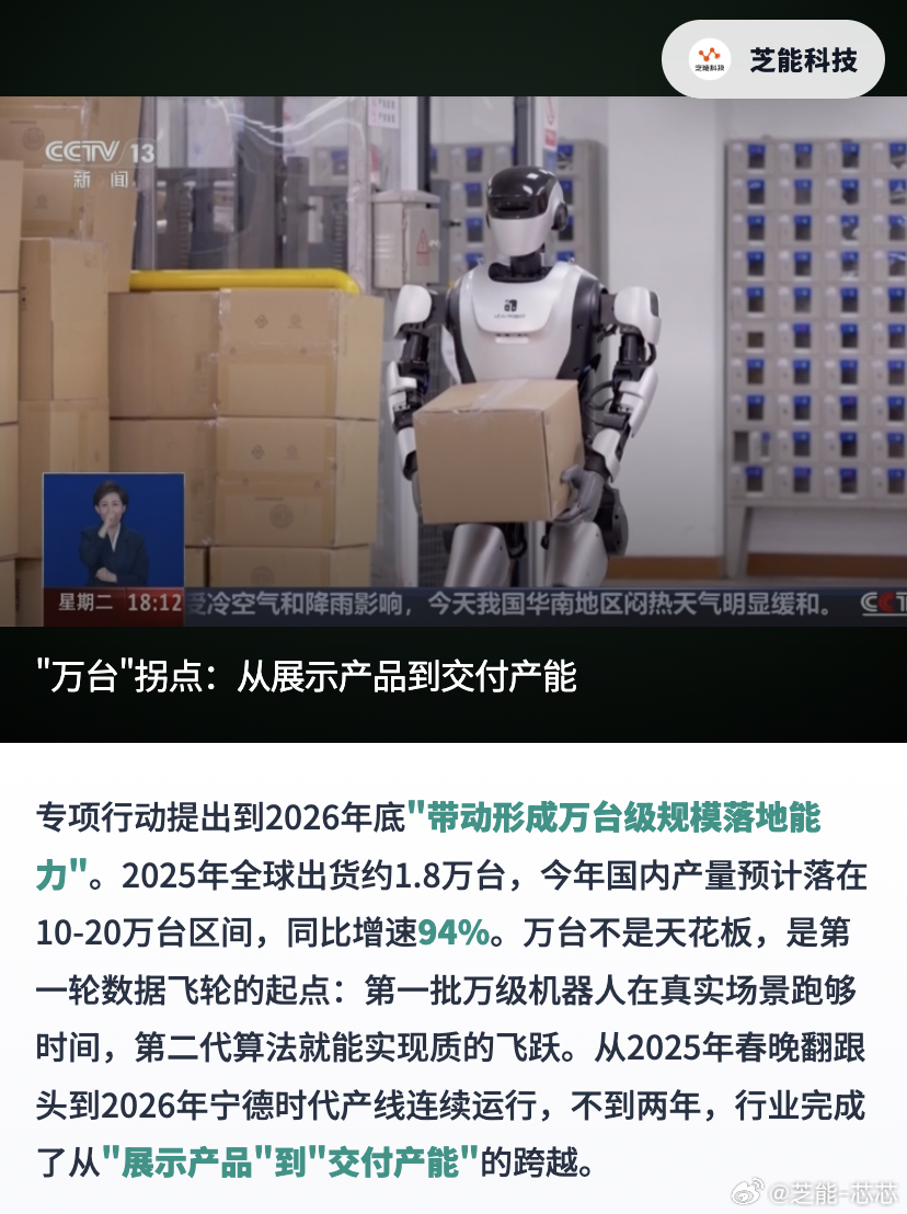 官方专项行动正式落地，行业告别舞台炫技的功夫模式，全面转向务实的作业模式。✅ 模
