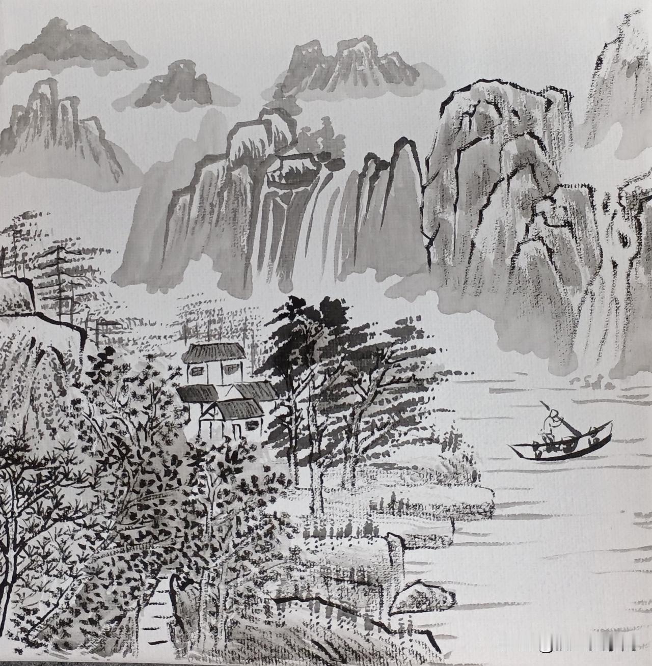 有山有水有人家。