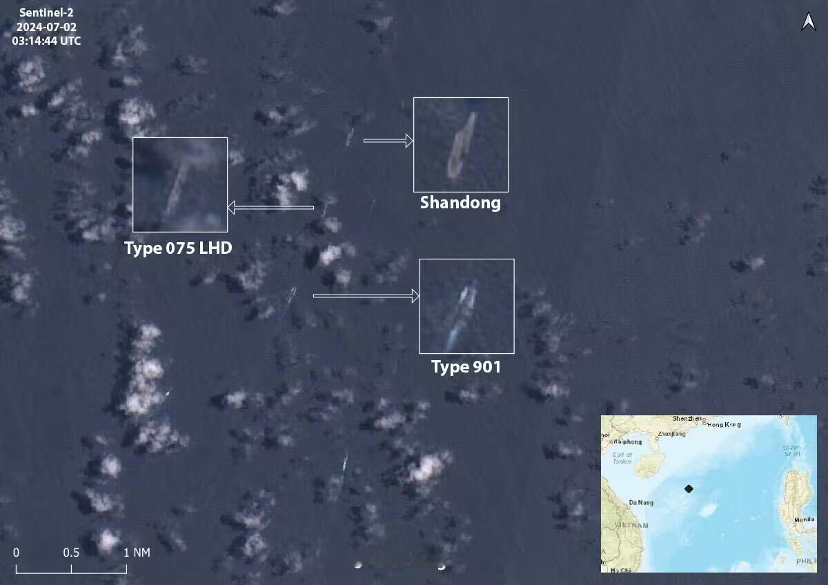 截止7月6日，中国海军在全球出现了至少5支舰队，几十艘战舰，包括了早前在南海活动