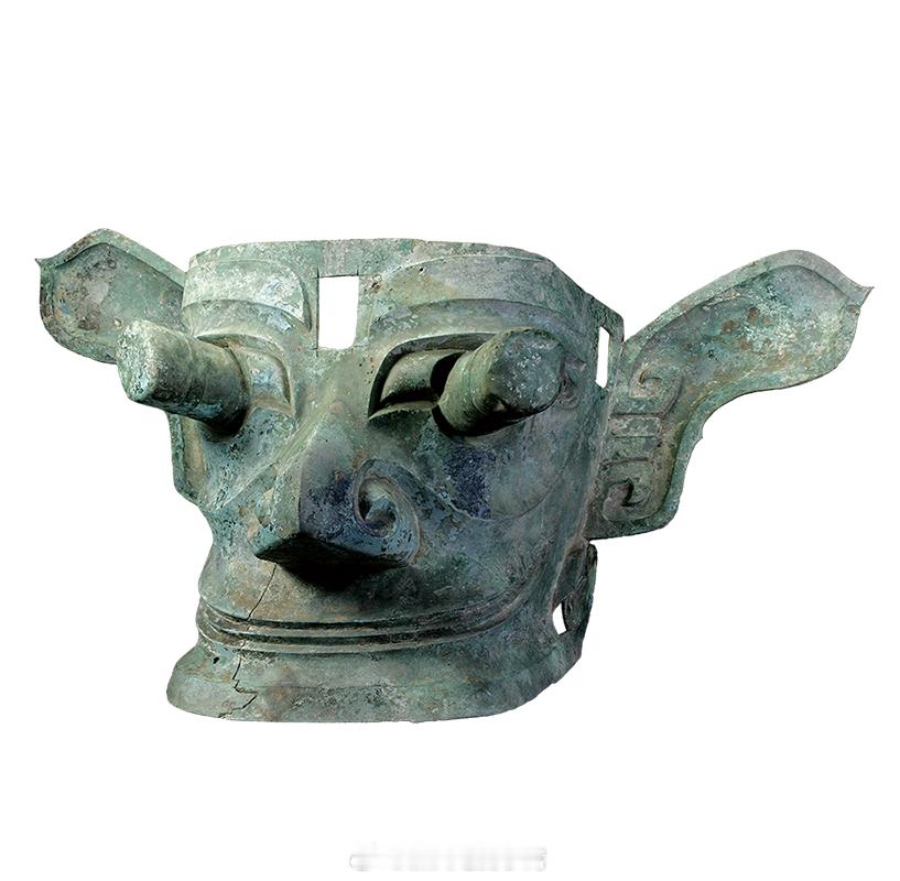 是时候去趟博物馆了文物代言人藏品欣赏每天认识一件文物青铜纵目面具---商，高66