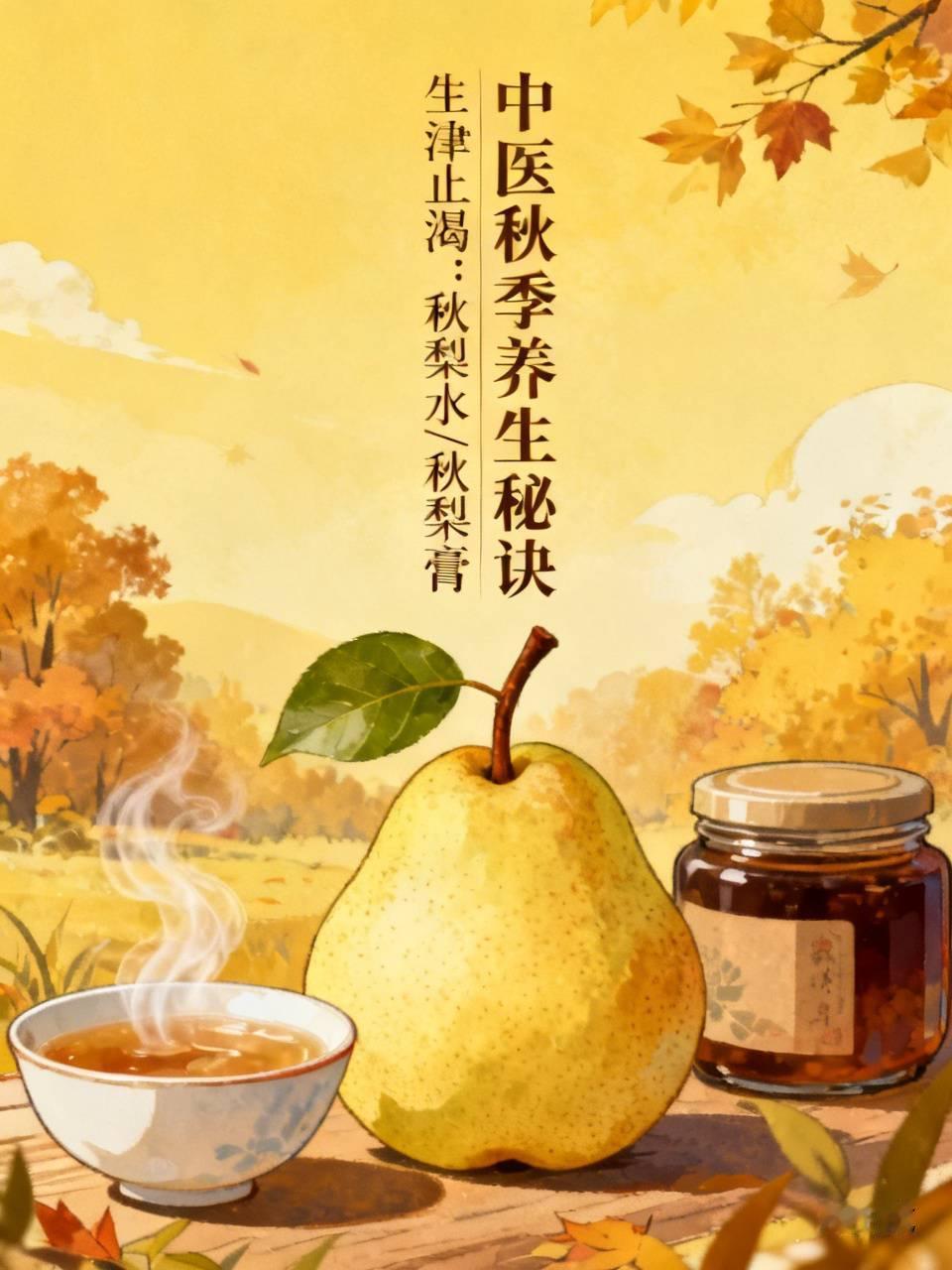 中医秋季养生有哪些秘诀秋季容易口干舌燥，中医秋季养生生津止渴，就是多喝秋梨水，或