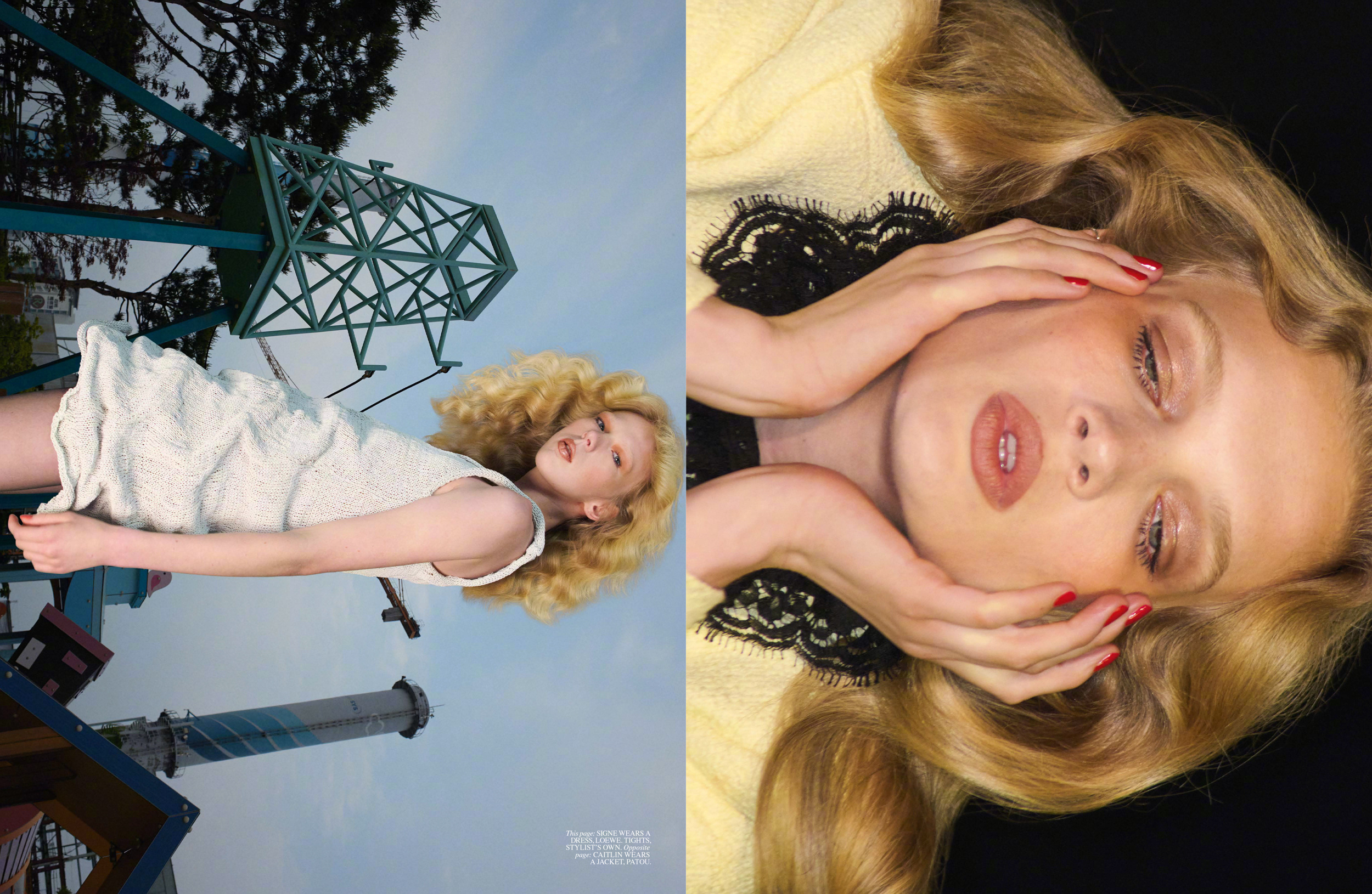 Self Service S/S 2026 春夏刊复古时装片。模特: Signe
