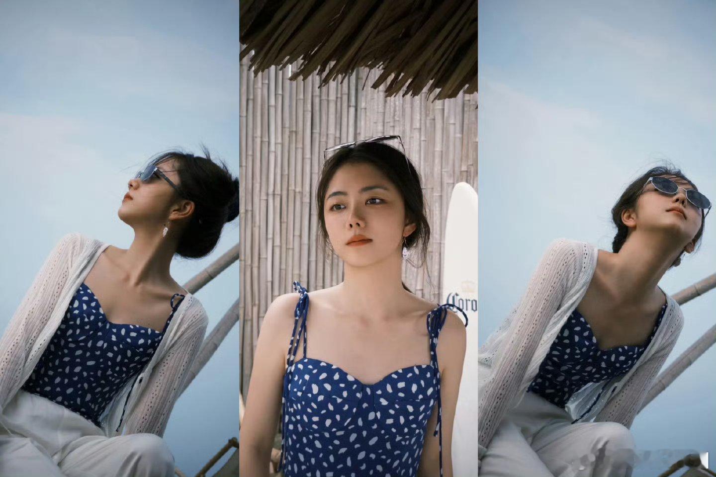 自从3折叠手机火起来之后，现在明星的照片都得是3折叠屏的操作了吗？看看谭松韵版[