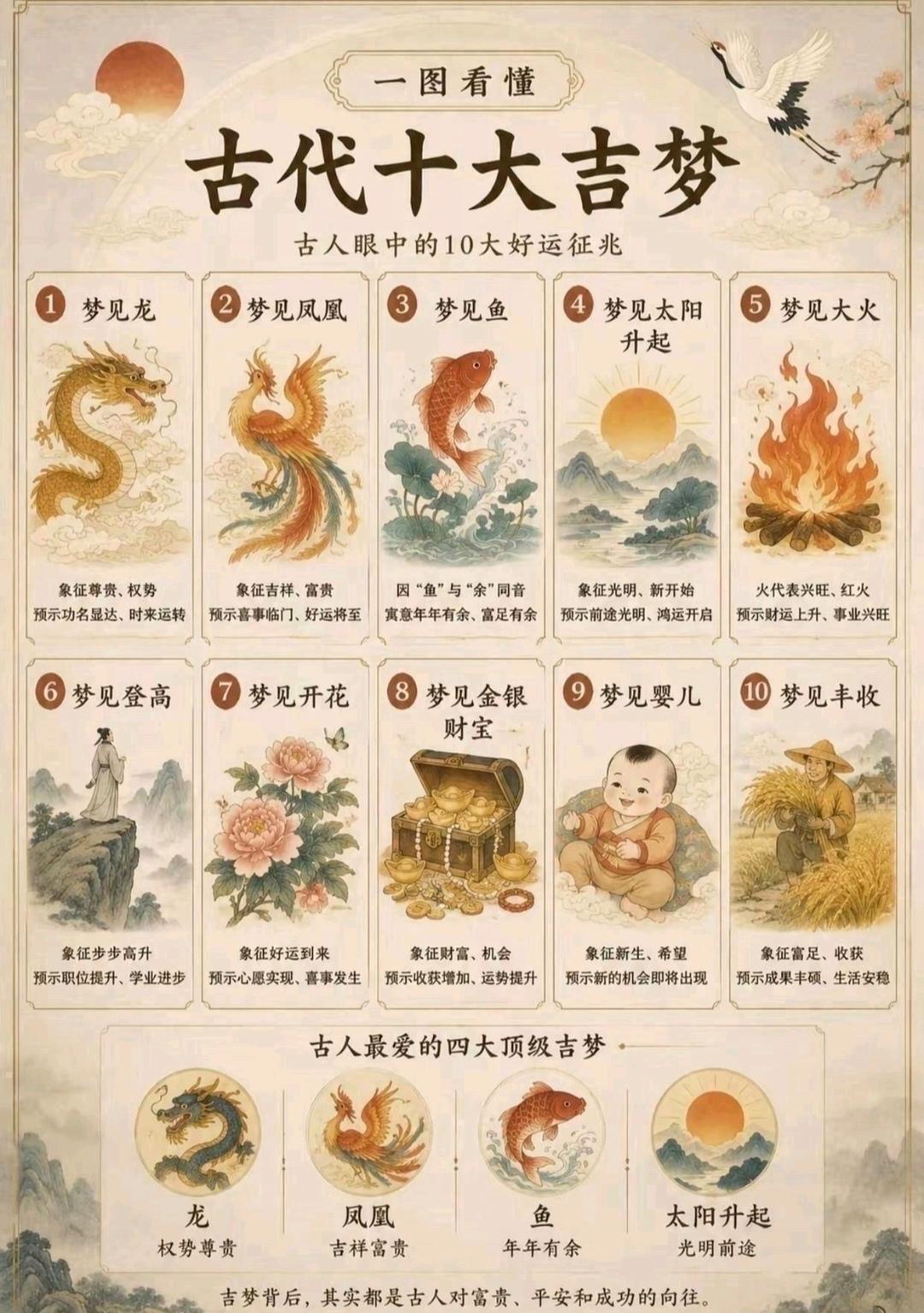 十大吉梦和十大凶梦
