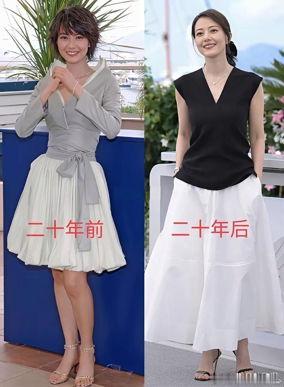 高圆圆年轻的时候清丽脱俗、温婉自然的形象深入人心，现在的高圆圆依旧不失昔日女神的