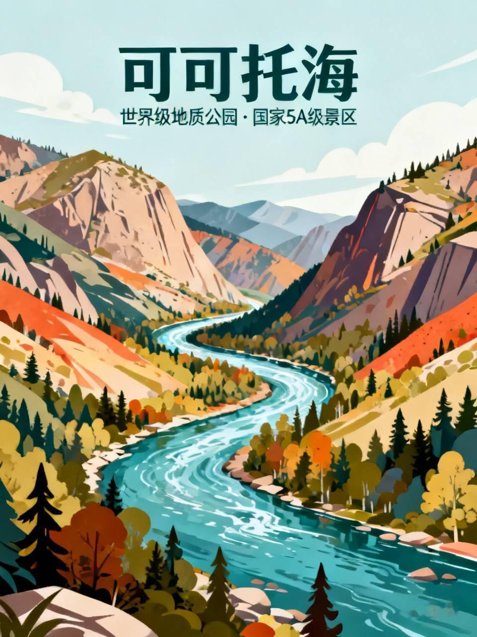 隐匿于阿勒泰山深处的可可托海，
虽不见大海踪影，却汇聚了山河峡谷、湖泊湿地与珍稀