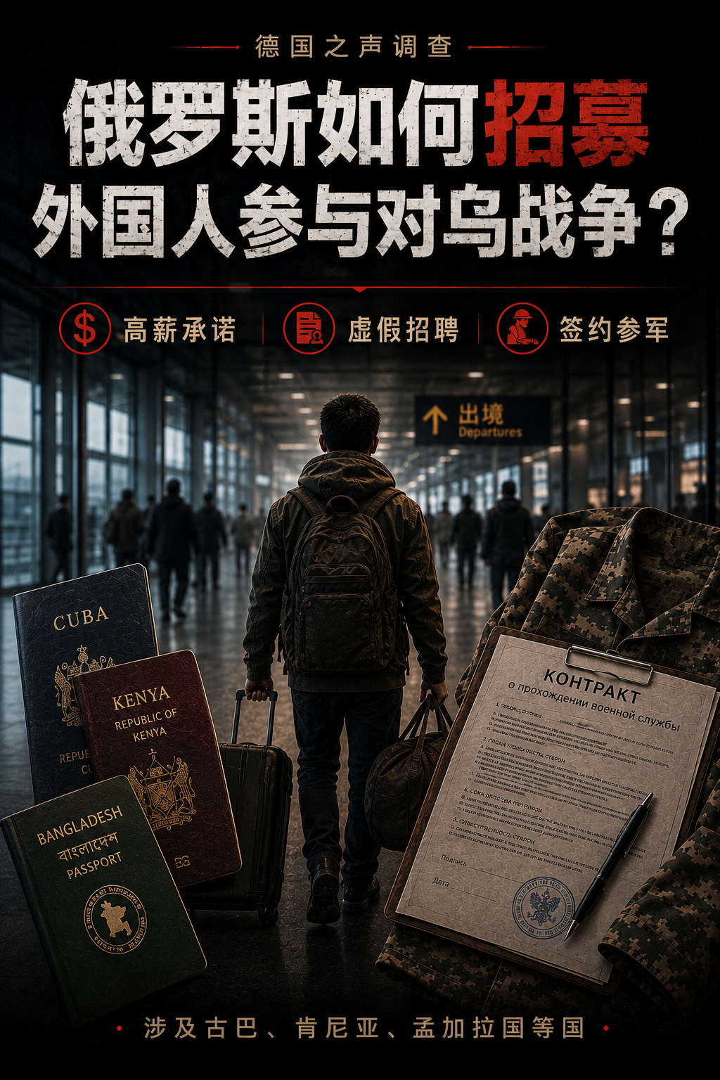 德国之声报道，俄罗斯如何招募外国人参与对乌战争莫斯科正加紧从世界上最贫穷的国家招