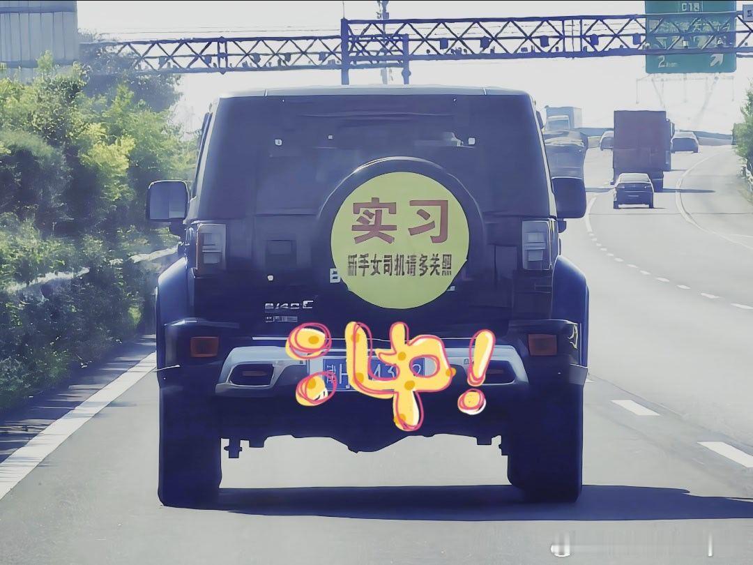 坦克车主就是不一样，实习贴纸都这么拉风。不想说话