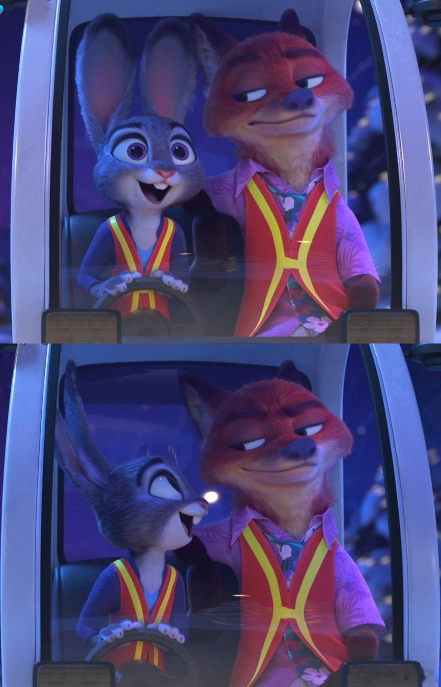 朱迪尼克又来给大家秀默契了 在动物城，没有什么不可能！一只狐狸和一只兔子也能成为