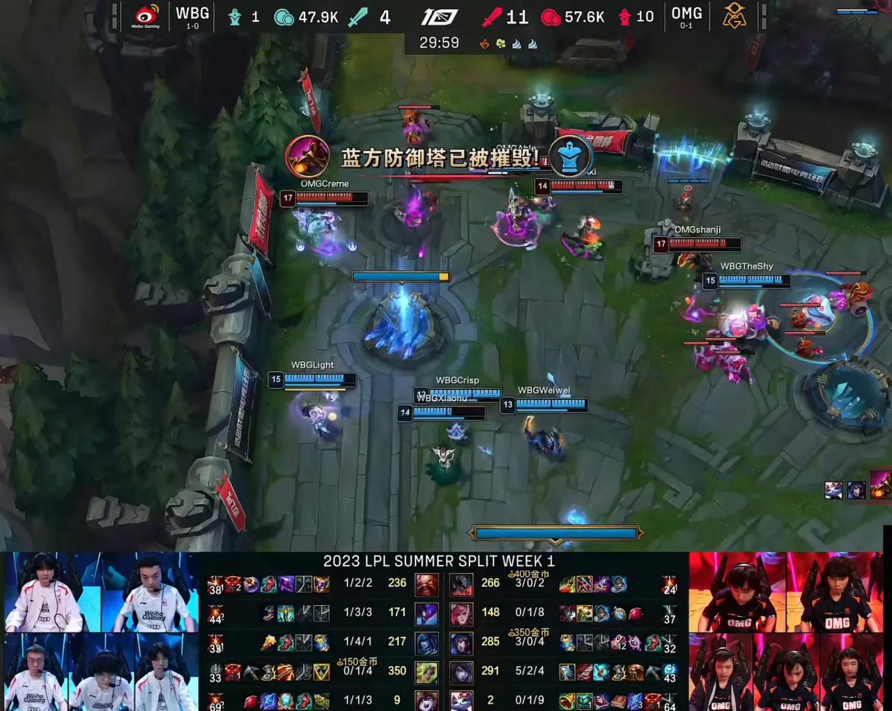 WBG对战OMG比赛前：Thy门弄剑
                     