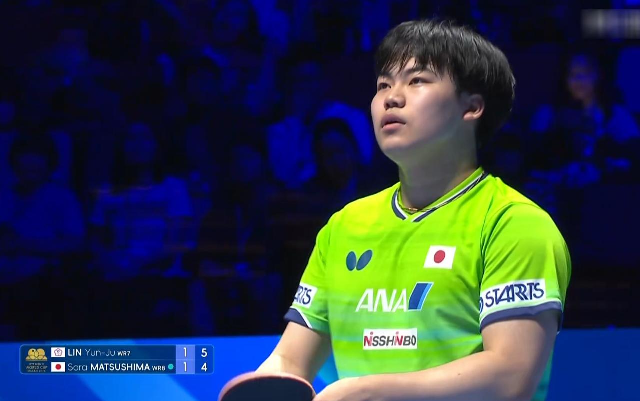 松岛辉空又进化了，这次不是球技，而是心态。

4月5日澳门乒乓球世界杯男单半决赛