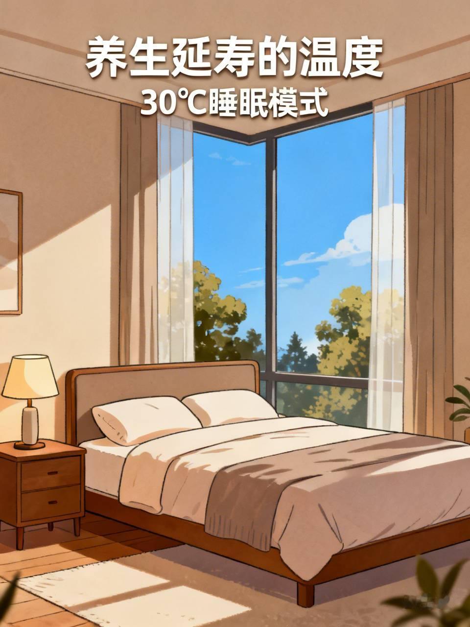 夏天高温天不光热还潮，要是我在家会开空调的。但温度可能开的高些，30度左右，模式