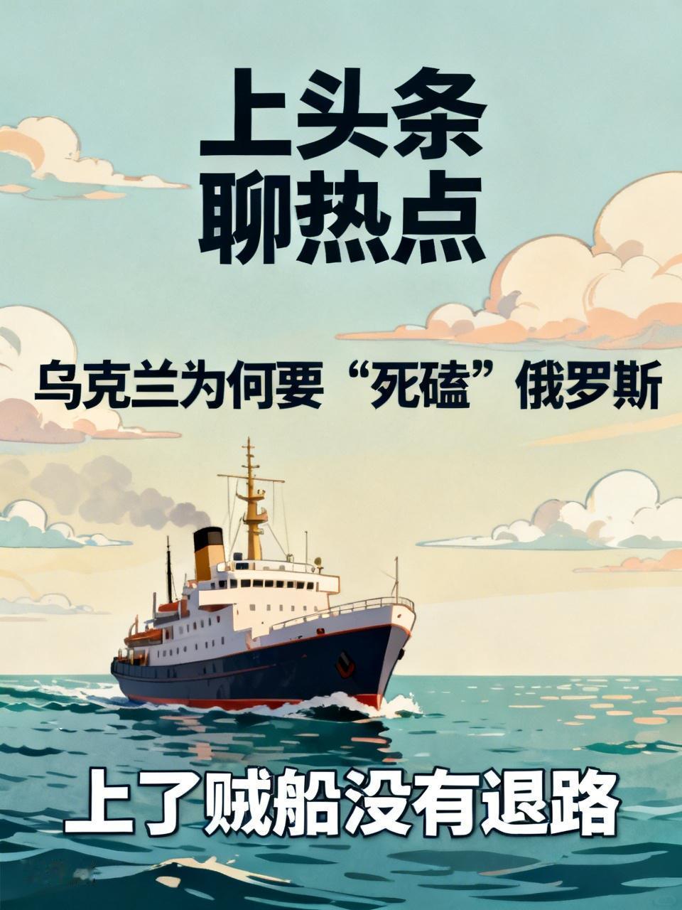乌克兰为啥要跟俄罗斯“死磕”？说它上了贼船没退路一点没错。美国等西方国家不断给乌