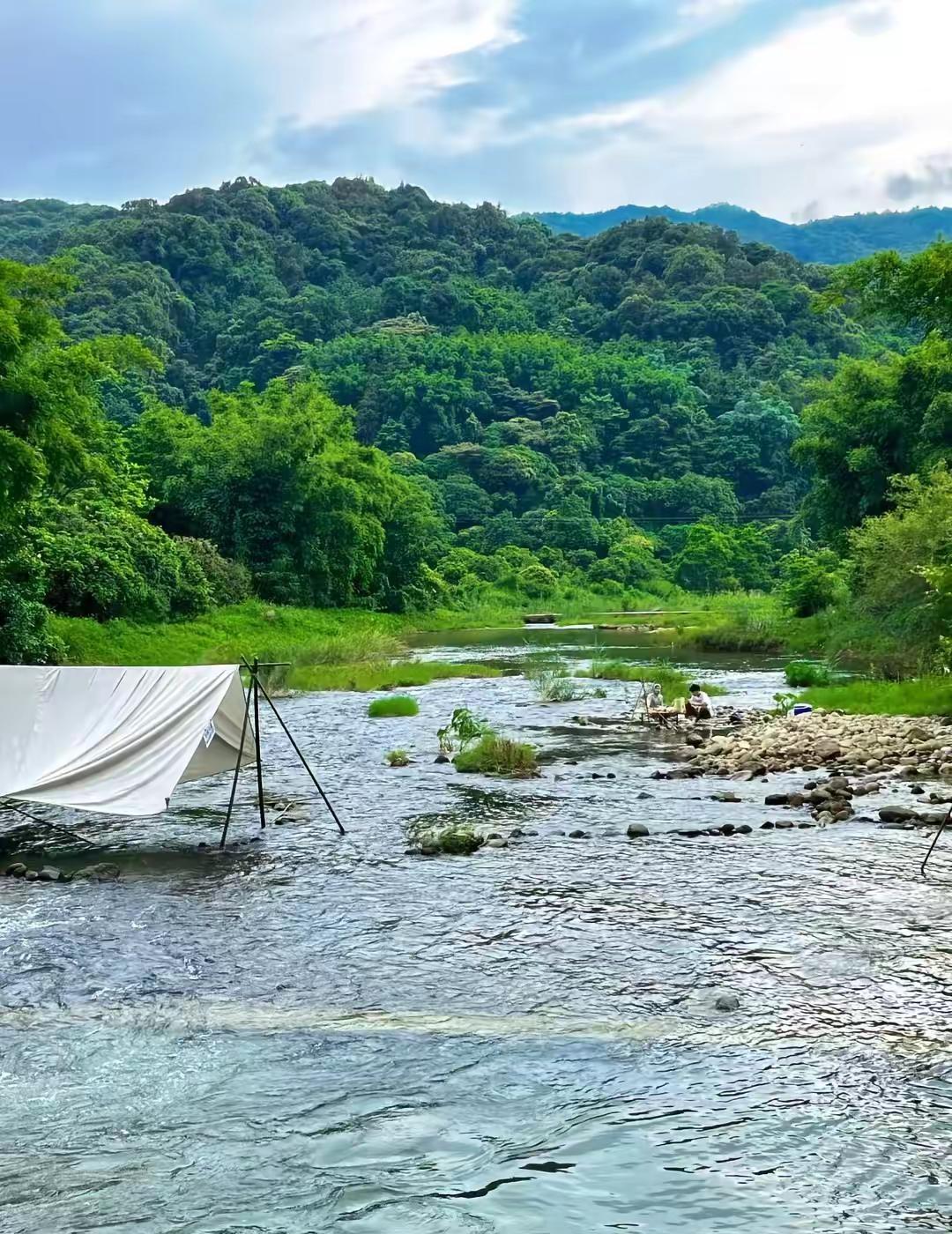 广州增城开车直达免费露营玩水宝藏地🏕。依山傍水治愈系风景 最好的治愈藏在山水间