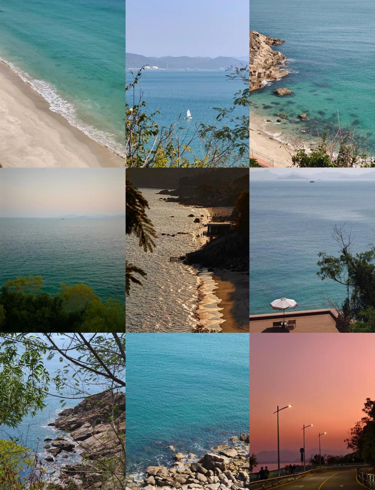 2.2深圳溪涌
是2/8号线地铁直达的海边栈道，须晴天前往，深圳冬天真的很适合看