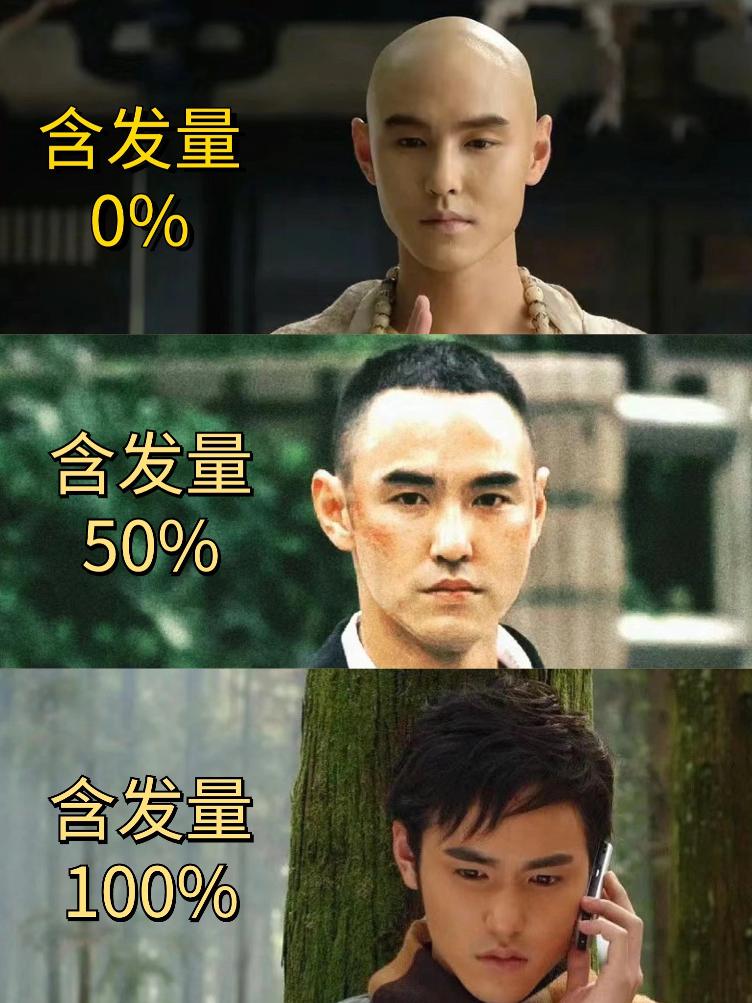 #阮经天含发量#阮经天，你的发量变迁史让我惊艳！从浓密到稀少，每个造型都散发独特