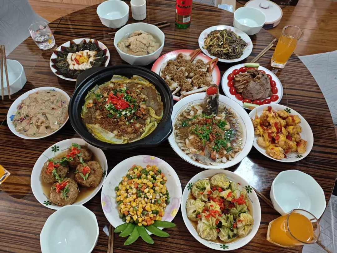 年夜饭海陆空（老婆的手艺继续提高）