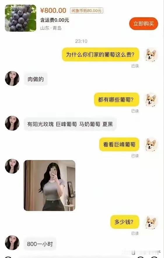 谁都不服，就服闲鱼！
阳光葡萄是啥？