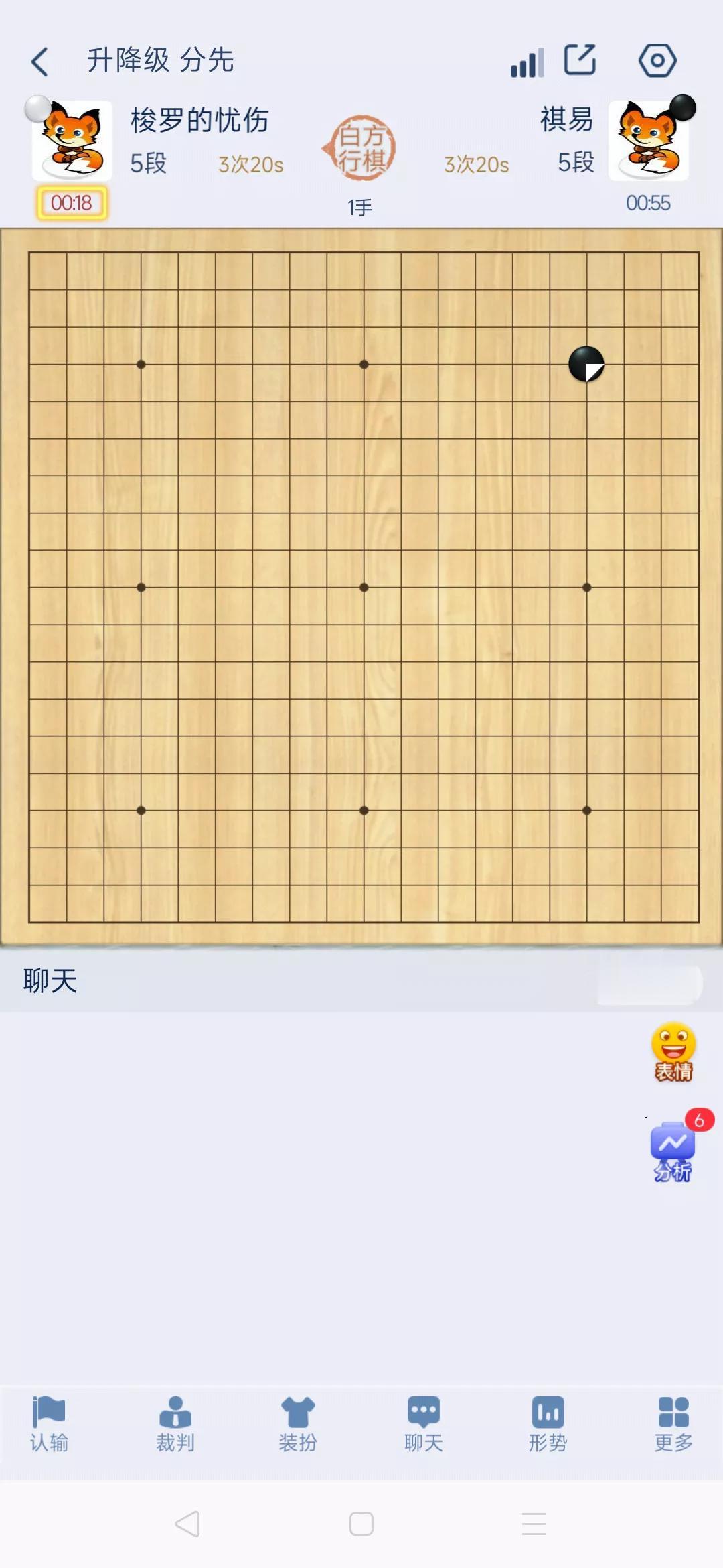 在野狐，我一直在4D和6D之间徘徊，以5D为轴。
心情缭草时也可能滑到3D，但不