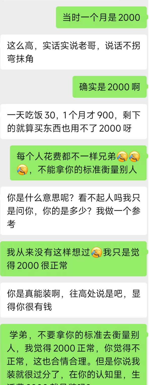 大学生活费2000很高吗？ 