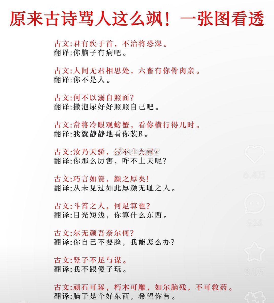原来古诗骂人这么飒 
