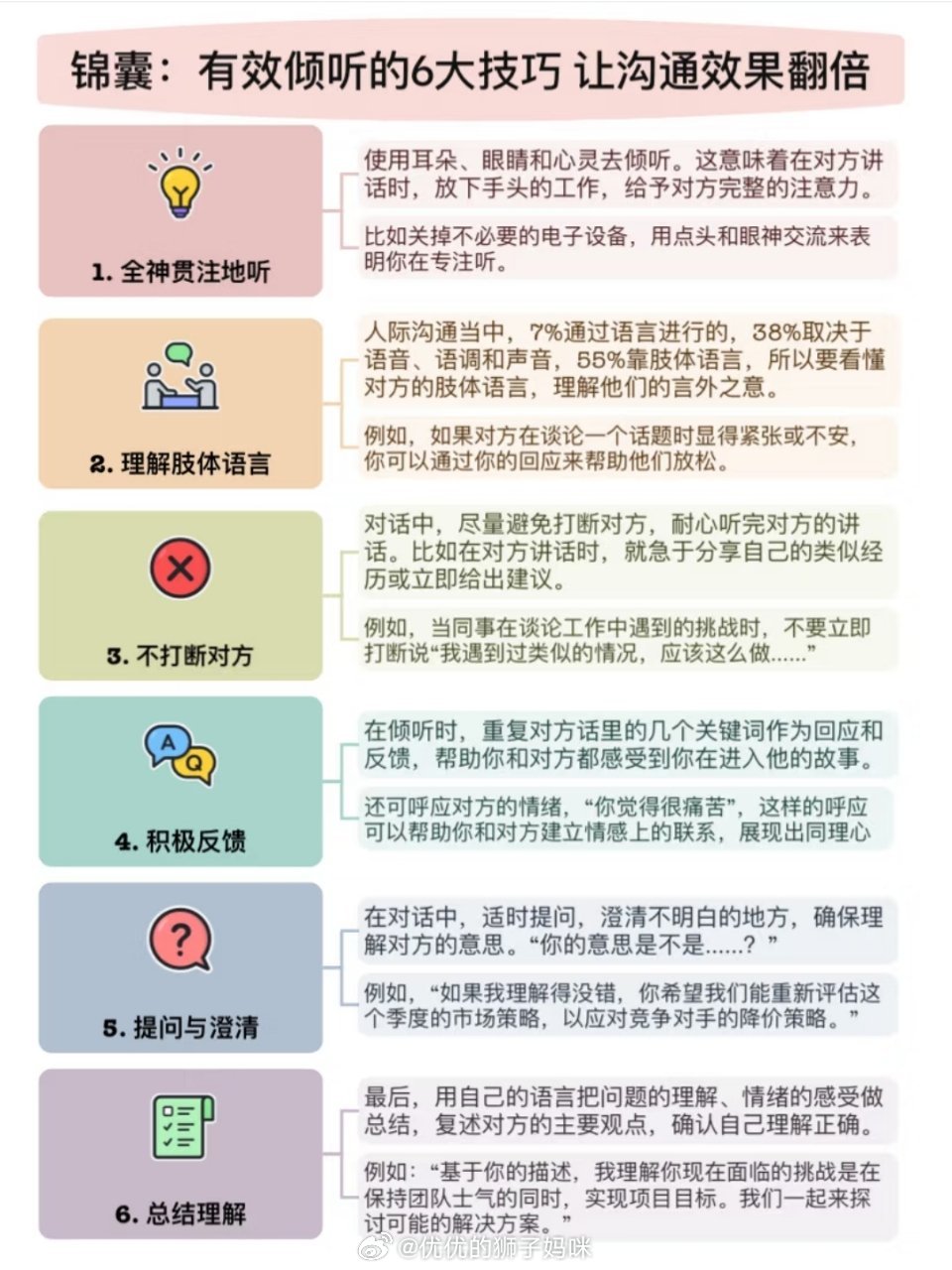 有效倾听的6大技巧 