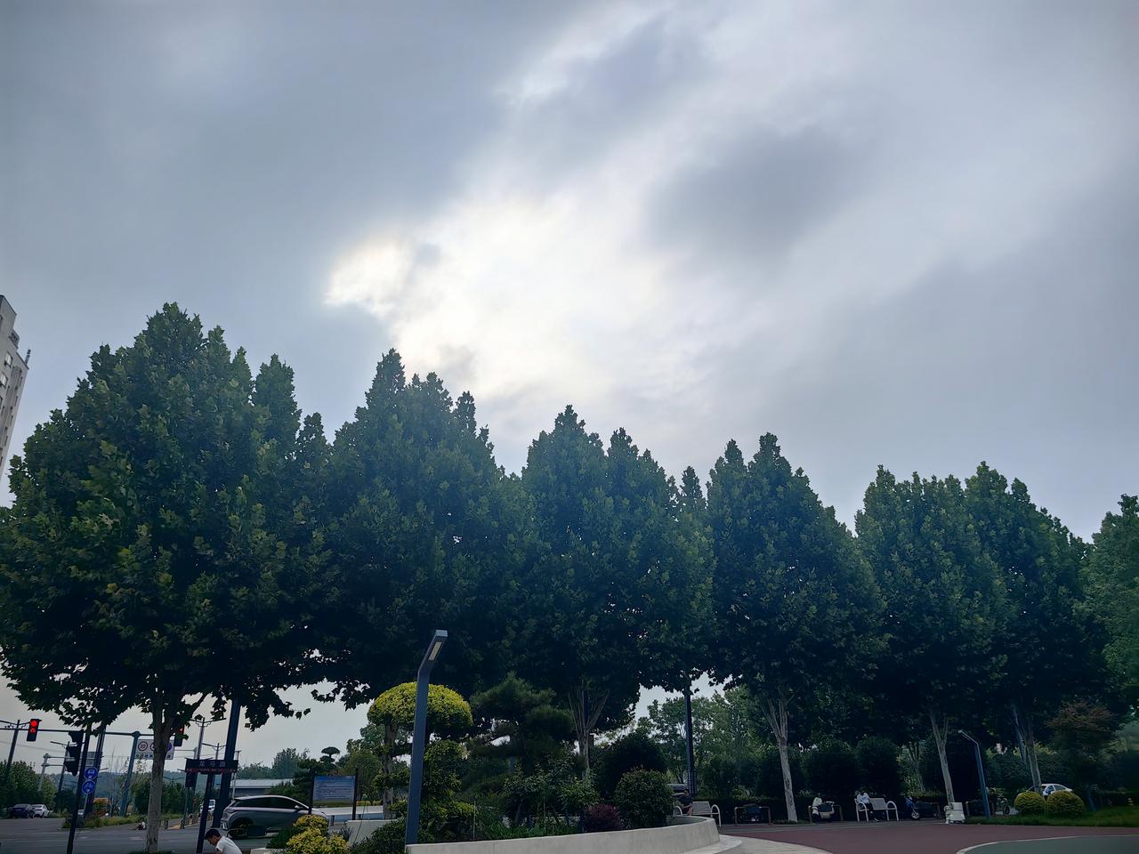 洛阳这天气真有意思，预报有小雨，温度在21℃ - 29℃，眼下还没下雨，这不得赶