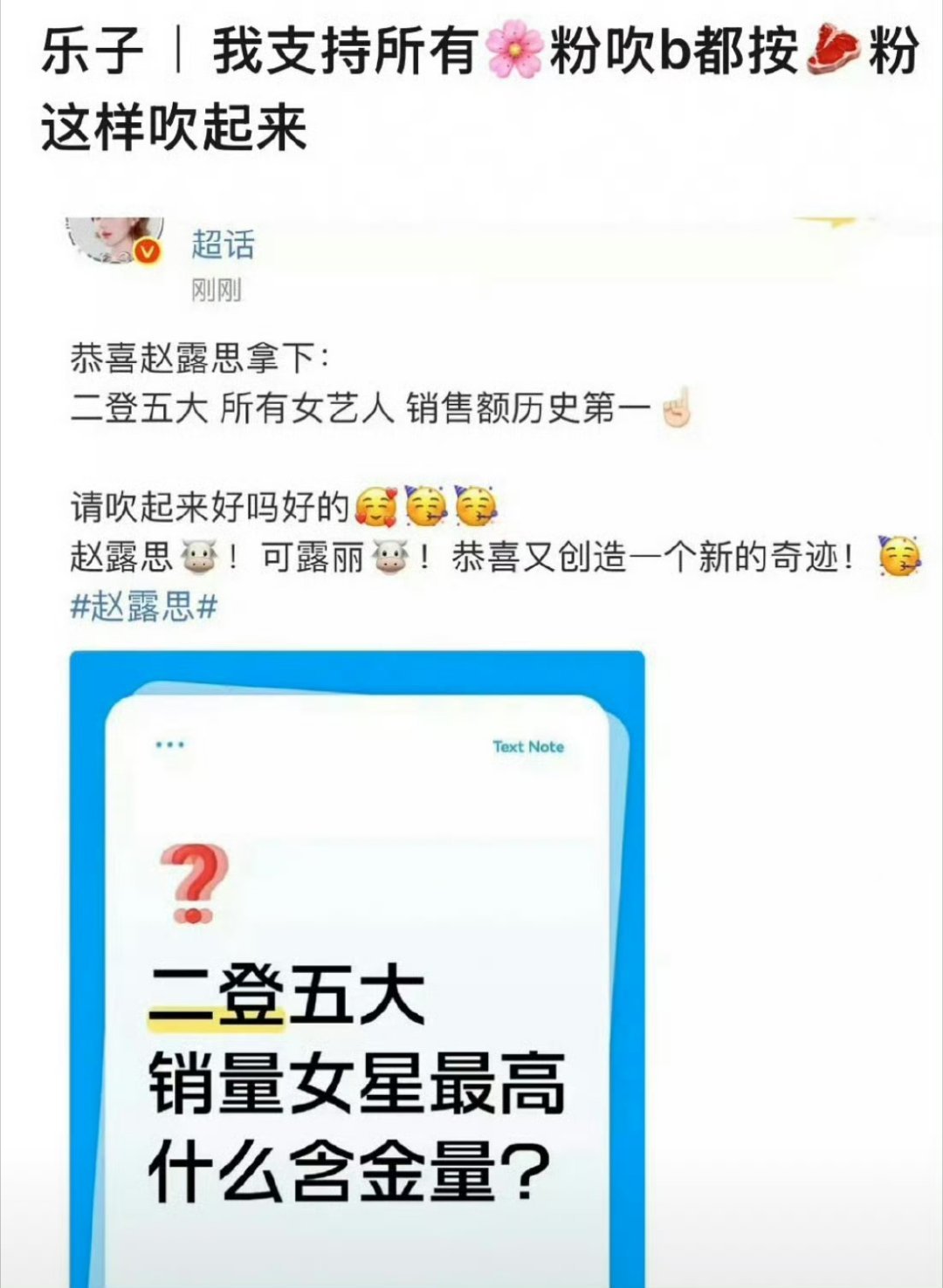 赵露思五大杂志销售额24小时破300万是女艺人销售额第一吗[笑cry] ​​​