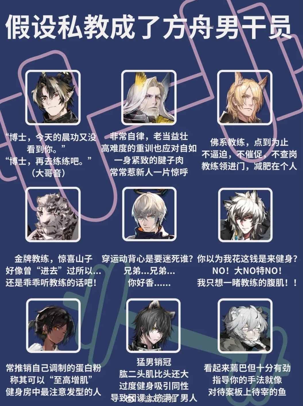 假如你的健身教练成了方舟男干员#明日方舟# ​​​