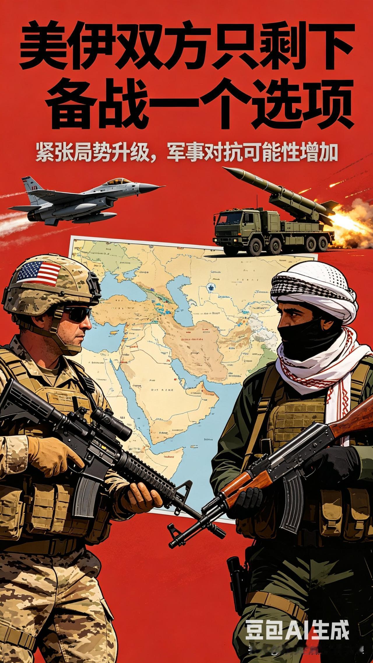 美伊已经没的谈了，只剩备战开打一条路
 
媒体直言：美伊双方如今只剩下备战一个选