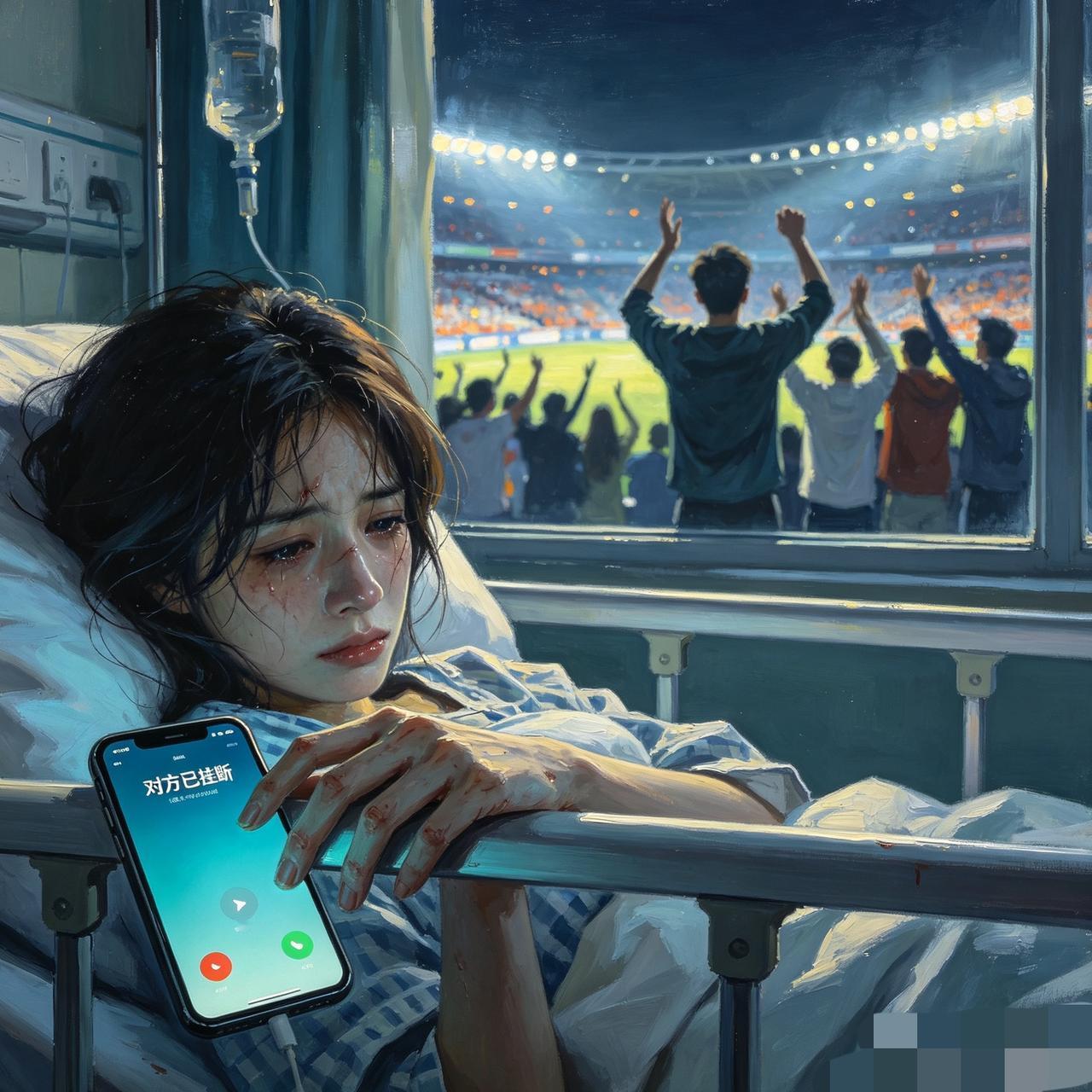 女子吐槽，患急性阑尾炎医院做手术，同居一年多的男朋友竟然跑去看球赛，实在太让人失