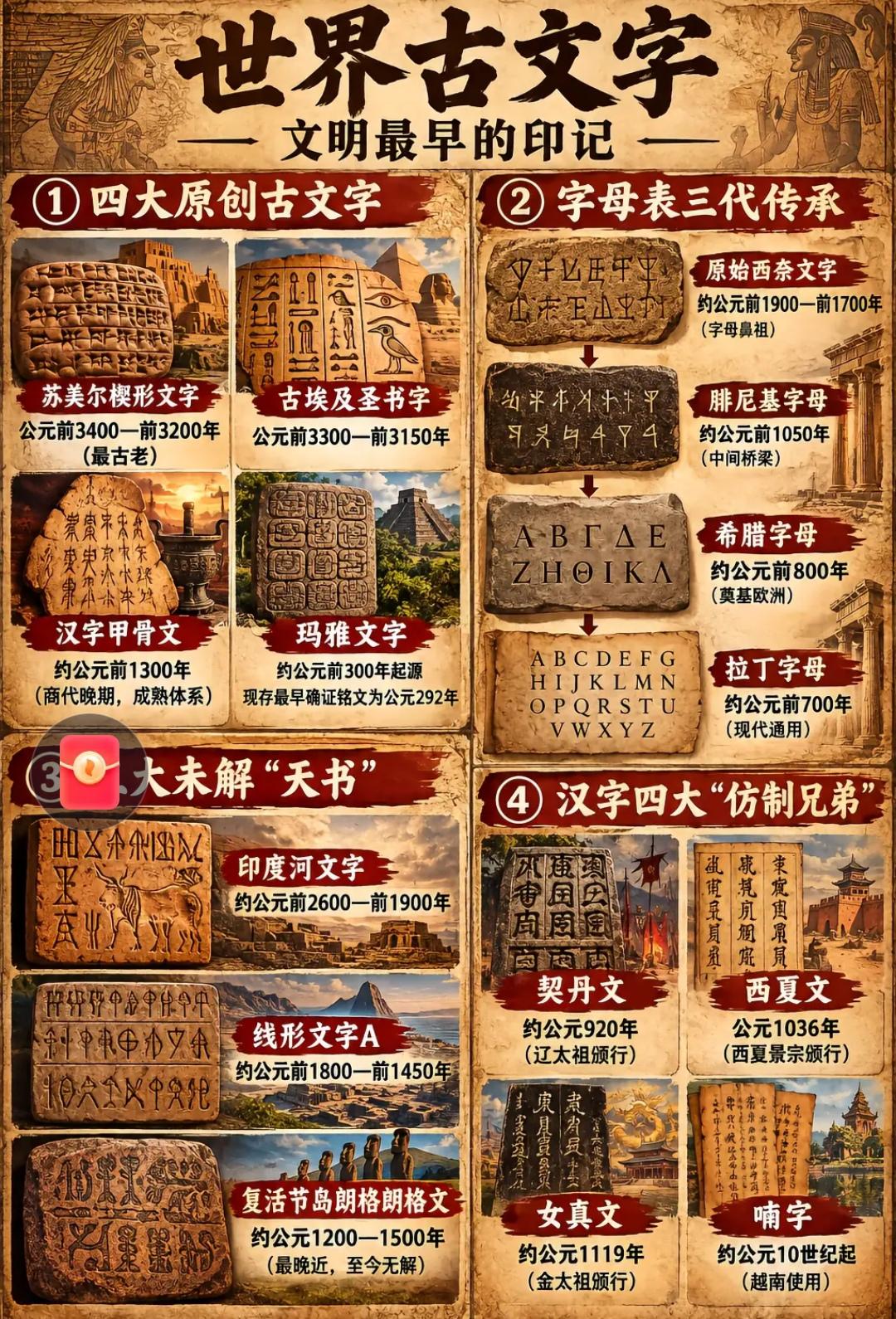 为什么印度古文字始终不被承认为四大原创文字？
1. 成文证据完整性不同：甲骨文大