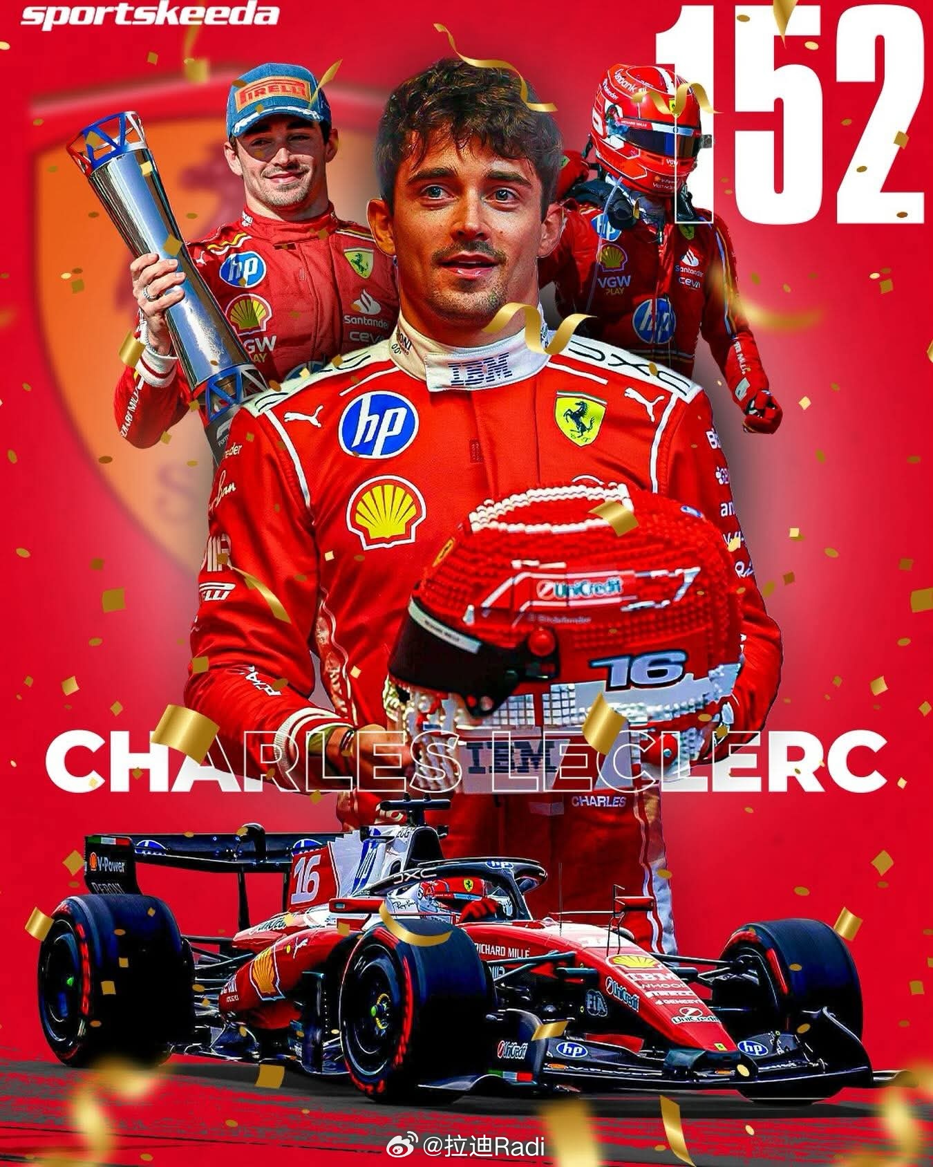 勒克莱尔现已成为法拉利队史f1 出场次数第二多的车手。迈克尔·舒马赫：180场夏