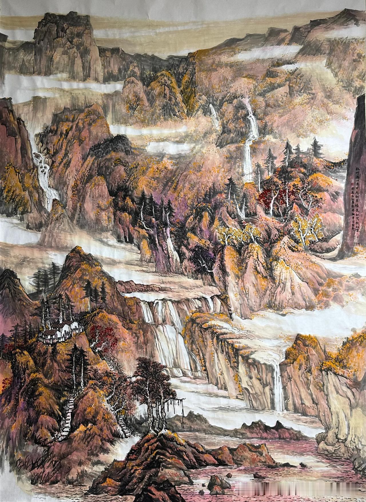 #风景随手拍#我创作的一幅奇幻山水画，很想听听大家的意见和看法，感谢朋友们的支持