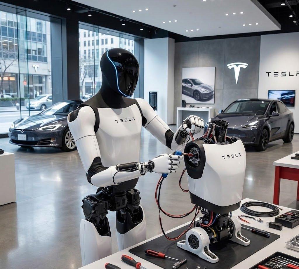 埃隆·马斯克暗示，他的特斯拉机器人擎天柱或许有一天会自我复制。
是的…制造一个机