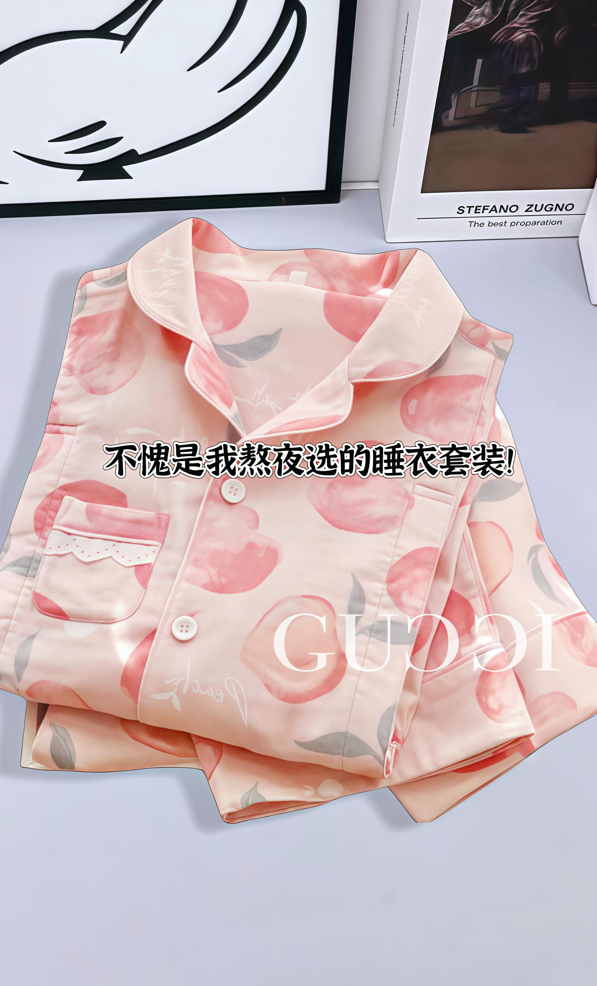 不愧是我熬夜选的睡衣套装！简直是神仙睡衣！浪莎这套春秋款长袖开衫睡衣...