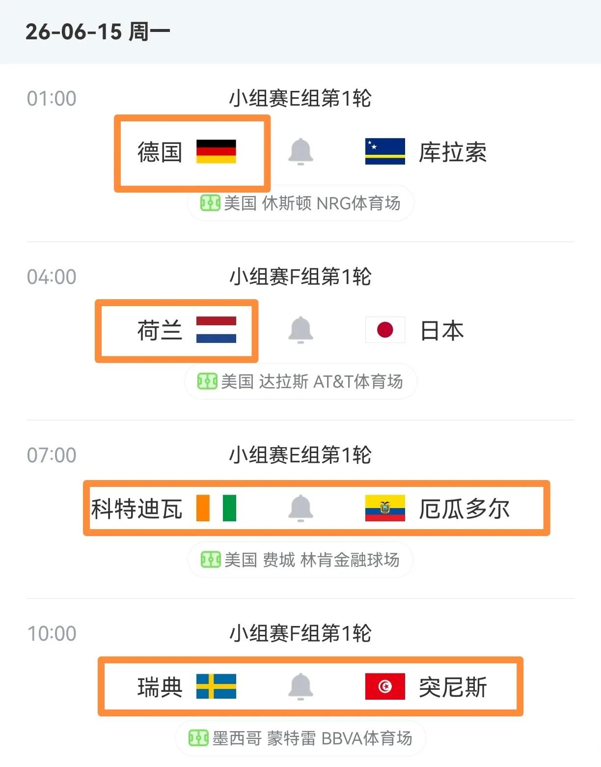 明天四场世界杯小组赛预测，一场很好选，三场很难选，我已选好不改了。
1. 01:
