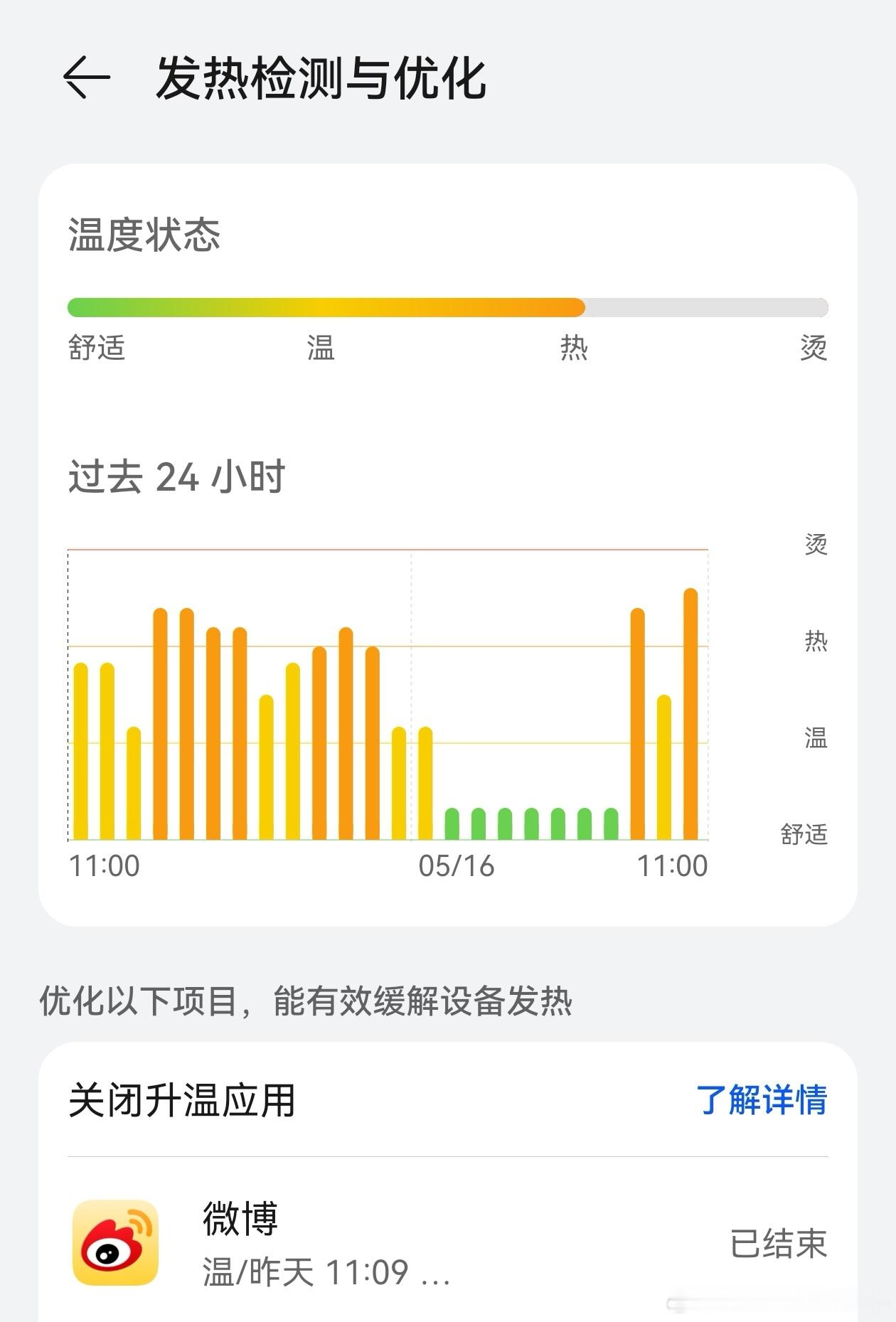 微博你是不是得罪检测软件了，手机一发烫它就喊我优化你[揣手][揣手][揣手] ​