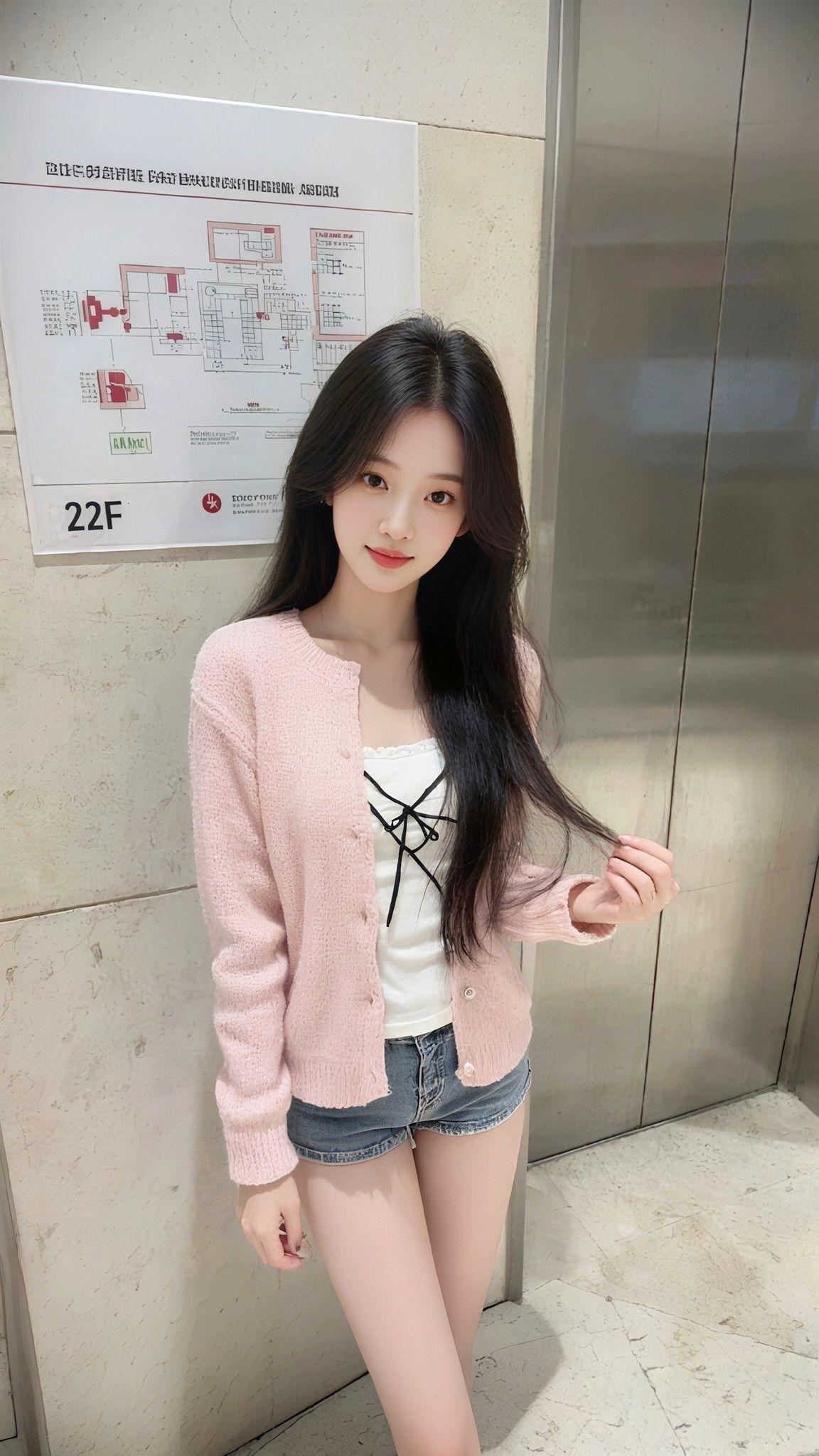 美女 大长腿 甜系女孩 穿搭 抖音推广