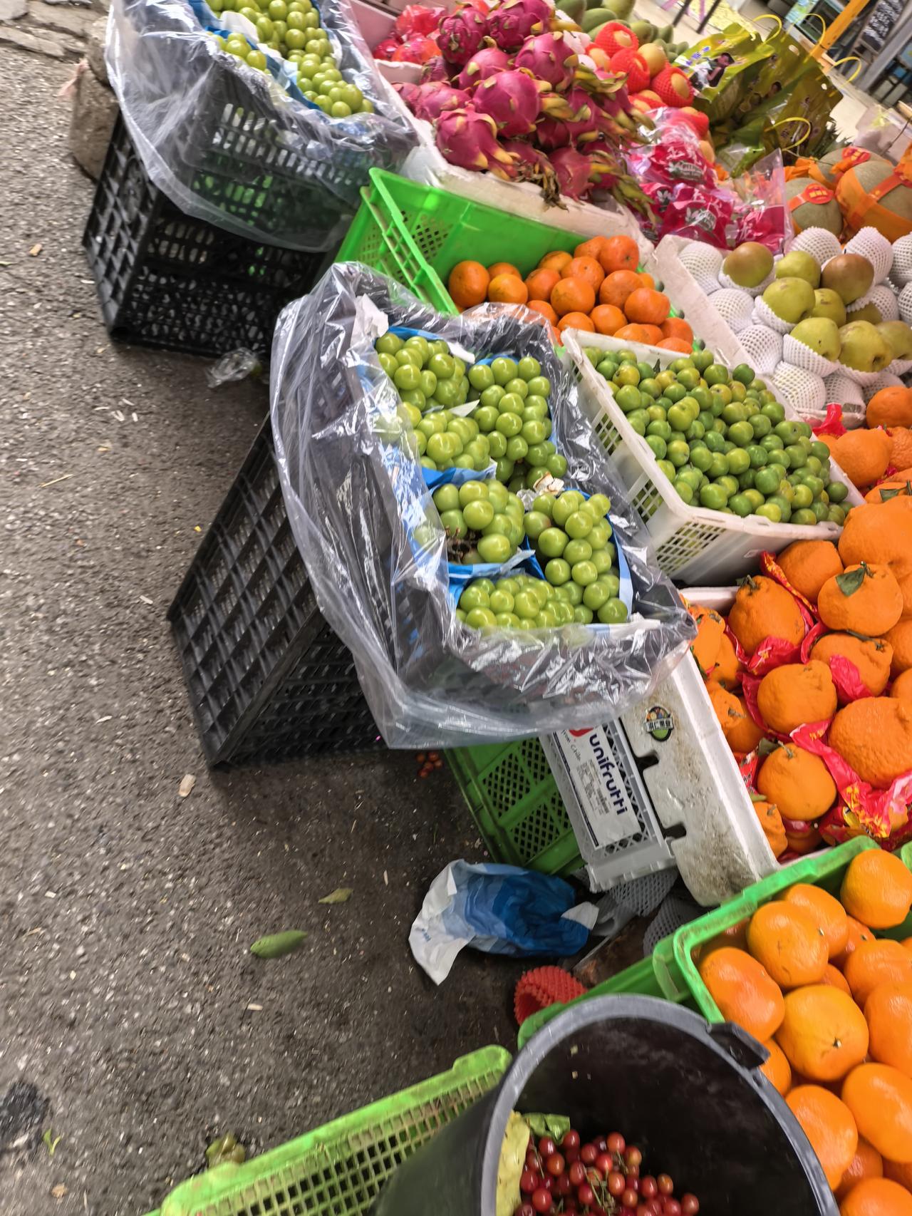 在昆明这个时候就有李子卖了，好早啊！我印象中基本都是农历四月底还是早的，五月中下