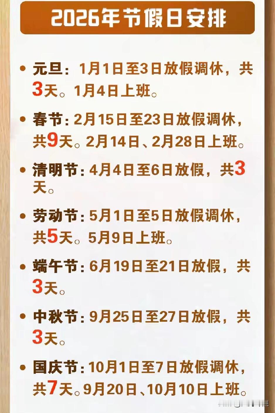 春节最长假期来了！
我的愿望实现了！
3年前
我曾发文呼吁
建议春节放假
从腊月