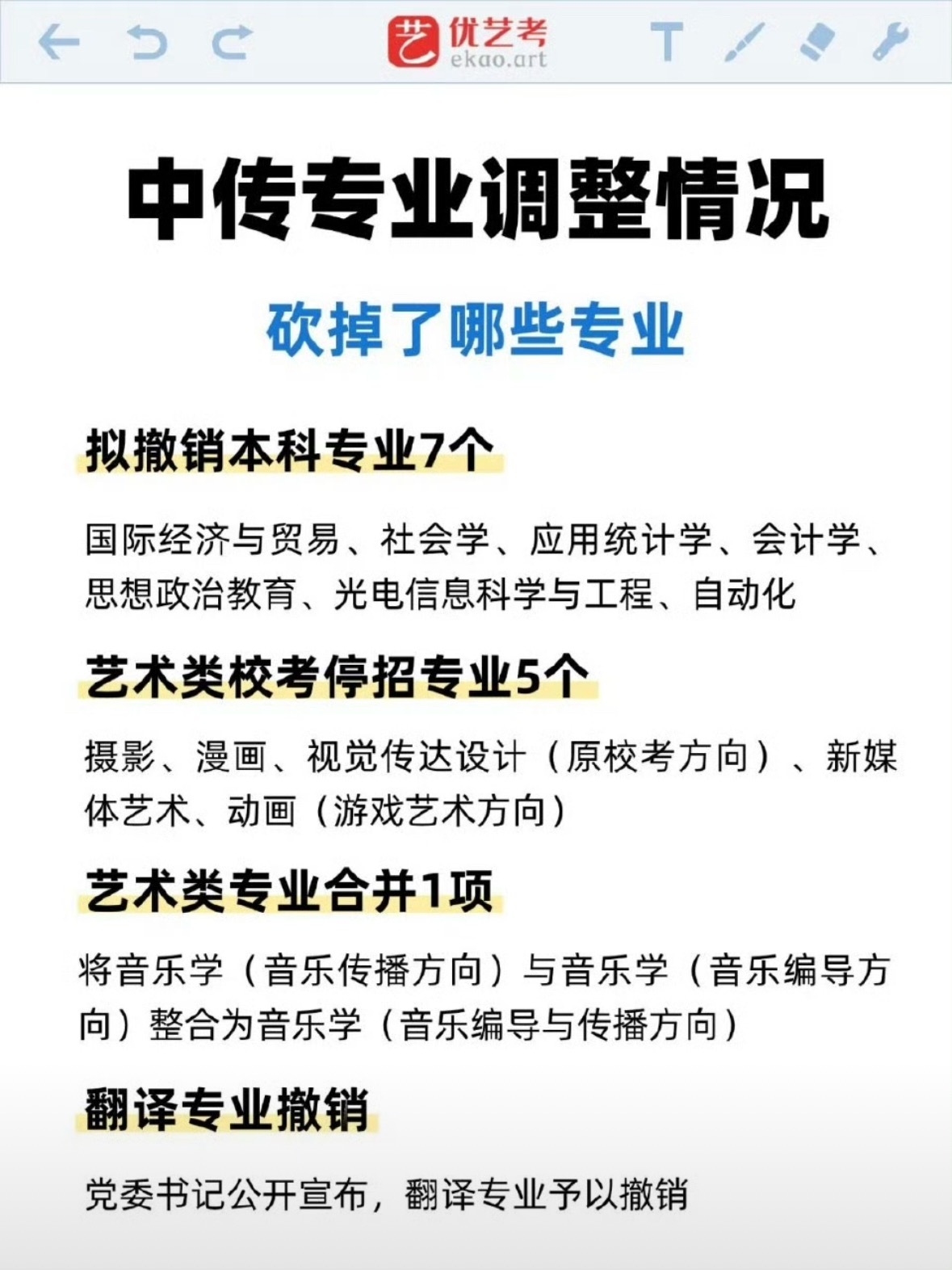 中传回应砍掉16个专业其实大学撤销专业和新增专业都是很正常的事情，就好像我们就业